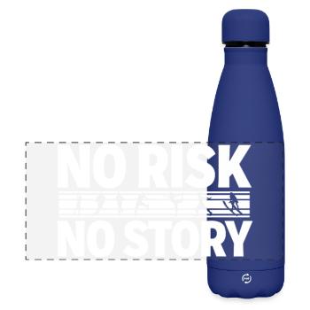 AUCUN RISQUE SANS HISTOIRE Déclaration d’aventure sportive - Gourde isotherme panoramique mate 500 ml - bleu foncé  - Devant
