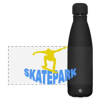 SKATEPARK - Matte Panorama Isolierflasche 500 ml - Schwarz - Vorne