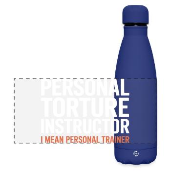 Torture Instructor I Mean Personal Trainer - Matte Panoramic Thermal Bottle 500 ml - dark blue  - Front