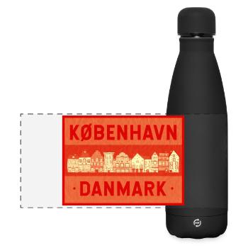Copenhagen - Denmark - Matte Panoramic Thermal Bottle 500 ml - black - Front