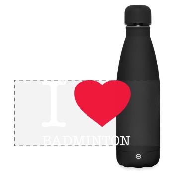 J’ADORE LE BADMINTON - Gourde isotherme panoramique mate 500 ml - noir - Devant