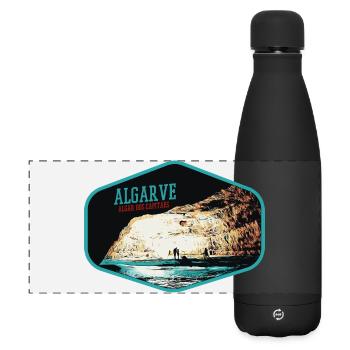 Algar dos Capitaes Cave, Lagoa, Algarve - Matte Panoramic Thermal Bottle 500 ml - black - Front
