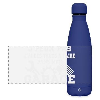 J’peux Pas J’ai Garage Humour Bricolage - Gourde isotherme panoramique mate 500 ml - bleu foncé  - Devant