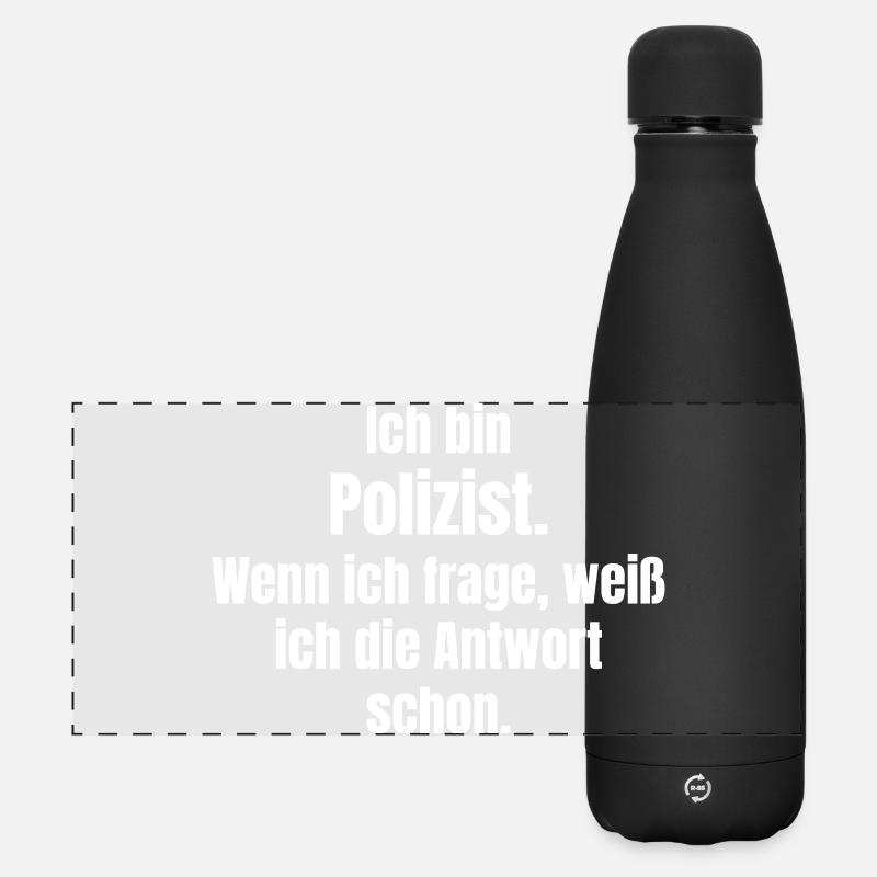 I'm a policeman saying - Matte Panoramic Thermal Bottle 500 ml - black