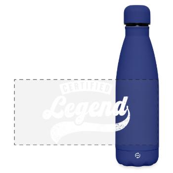 Certified Legend - Matte Panoramic Thermal Bottle 500 ml - dark blue  - Front