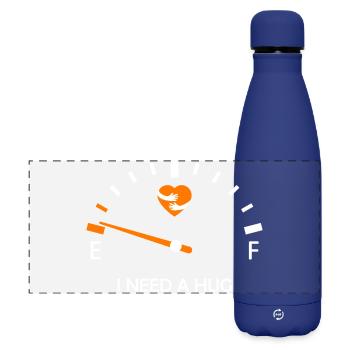 ICH BRAUCHE EINE UMARMUNG Umarmung Umarmen Sie Komfort und Ausdruck - Matte Panorama Isolierflasche 500 ml - Dunkelblau  - Vorne