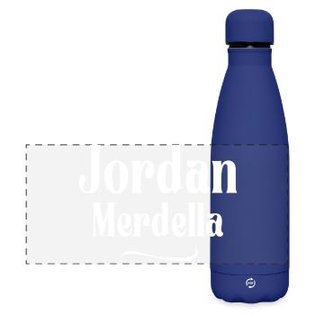 Jordan, merdella, Merdella, election - Matte Panoramic Thermal Bottle 500 ml - dark blue  - Front