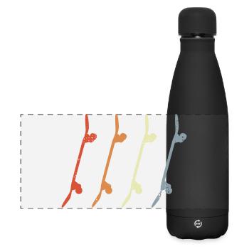 Skateboards Retro Look - Matte Panorama Isolierflasche 500 ml - Schwarz - Vorne