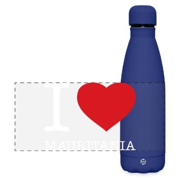 I LOVE MAURITANIA - Matte Panoramic Thermal Bottle 500 ml - dark blue  - Front
