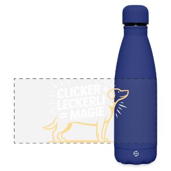 École canine Dog Lover Dresseur de chiens - Gourde isotherme panoramique mate 500 ml - bleu foncé  - Devant
