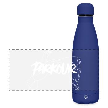 parkour - Matte Panoramic Thermal Bottle 500 ml - dark blue  - Front