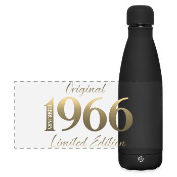 60e anniversaire février 1966 Millésime - Gourde isotherme panoramique mate 500 ml - noir - Devant