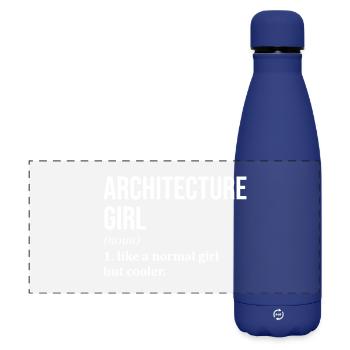 Architect - Matte Panoramic Thermal Bottle 500 ml - dark blue  - Front