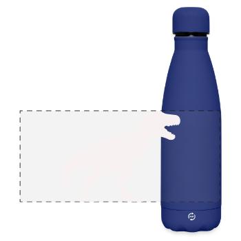 Dino Silhouette Tyrannosaurus Rex - Gourde isotherme panoramique mate 500 ml - bleu foncé  - Devant