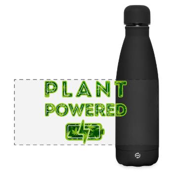 Alimenté par des plantes - Gourde isotherme panoramique mate 500 ml - noir - Devant