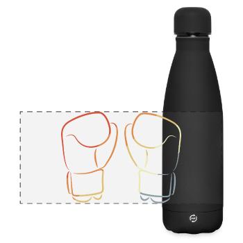 Kickboxing Gloves - Matte Panoramic Thermal Bottle 500 ml - black - Front