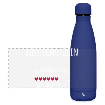 Biotechnologin Ausbildung Wird Geladen - Matte Panorama Isolierflasche 500 ml - Dunkelblau  - Vorne