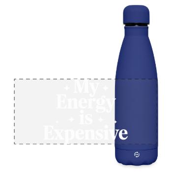 Mon énergie est chère - Gourde isotherme panoramique mate 500 ml - bleu foncé  - Devant