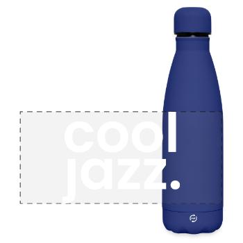 Coole Jazz Monochrome Typografie - Matte Panorama Isolierflasche 500 ml - Dunkelblau  - Vorne
