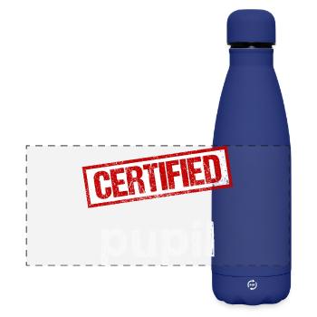 Schüler - Matte Panorama Isolierflasche 500 ml - Dunkelblau  - Vorne