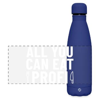 All You Can Eat professional knife fork - Matte Panoramic Thermal Bottle 500 ml - dark blue  - Front