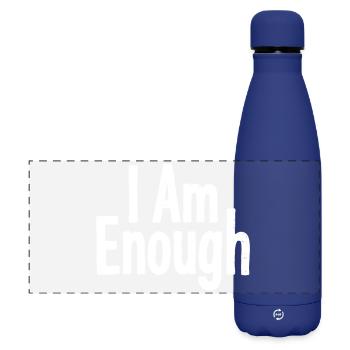 I Am Enough Self-Confidence Statement - Matte Panoramic Thermal Bottle 500 ml - dark blue  - Front