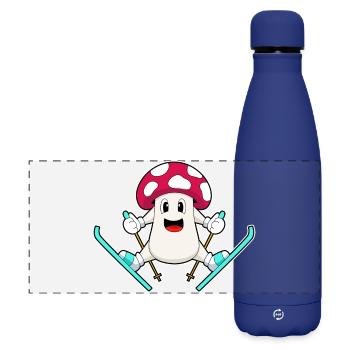 Pilz Ski Jumper Skis - Matte Panoramic Thermal Bottle 500 ml - dark blue  - Front