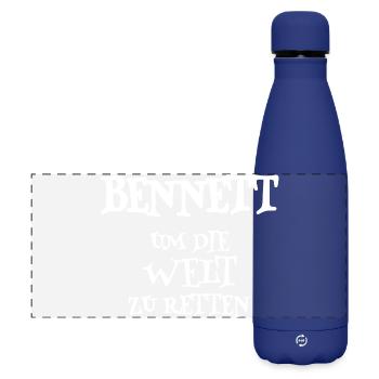 Retter Bennett - Matte Panorama Isolierflasche 500 ml - Dunkelblau  - Vorne