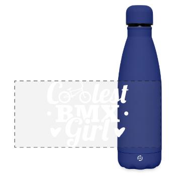 BMX Mädchen - Matte Panorama Isolierflasche 500 ml - Dunkelblau  - Vorne