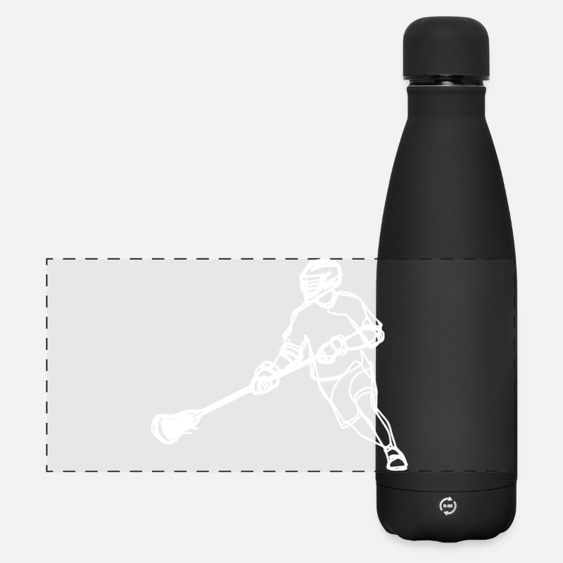 Lacrosse Players - Matte Panoramic Thermal Bottle 500 ml - black