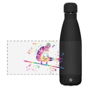 Gymnaste barre fixe gymnastique artistique - Gourde isotherme panoramique mate 500 ml - noir - Devant