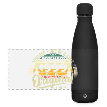 Dezember 1999 – Vintage Authentic Dezember 1999 - Matte Panorama Isolierflasche 500 ml - Schwarz - Vorne