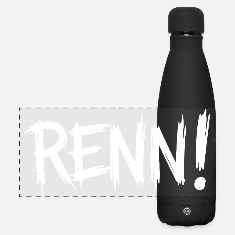Courir! (Course, course, jogging, coureur) - Gourde isotherme panoramique mate 500 ml - noir