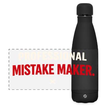 Faiseur d’erreurs professionnel – Humour unique - Gourde isotherme panoramique mate 500 ml - noir - Devant