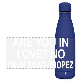 In Love Nein, ich bin in Saint-Tropez | Reisehumor - Matte Panorama Isolierflasche 500 ml - Dunkelblau  - Vorne