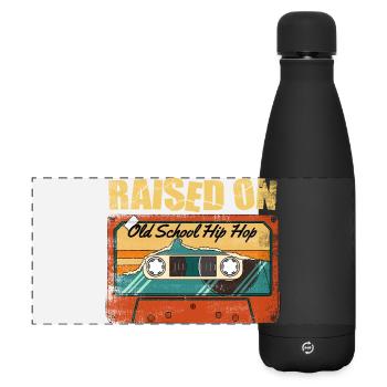 Raised On Old School Hip Hop 80s 90s Rap Style - Matte Panoramic Thermal Bottle 500 ml - black - Front