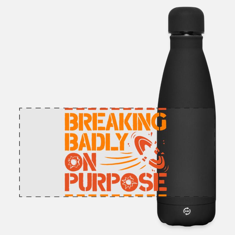 Tontaubenschießen Wurfscheibenschießen - Matte Panorama Isolierflasche 500 ml - Schwarz
