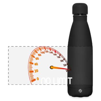 Tacho - No Limit - Matte Panorama Isolierflasche 500 ml - Schwarz - Vorne