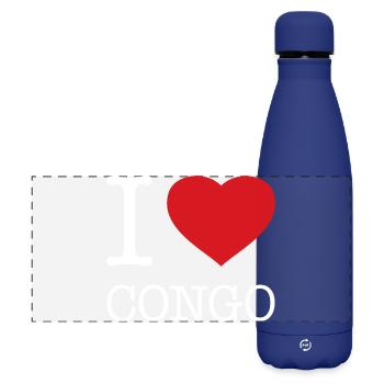 I LOVE CONGO - Matte Panorama Isolierflasche 500 ml - Dunkelblau  - Vorne
