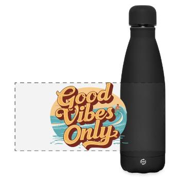 Nur Sommer-Vibes - Matte Panorama Isolierflasche 500 ml - Schwarz - Vorne