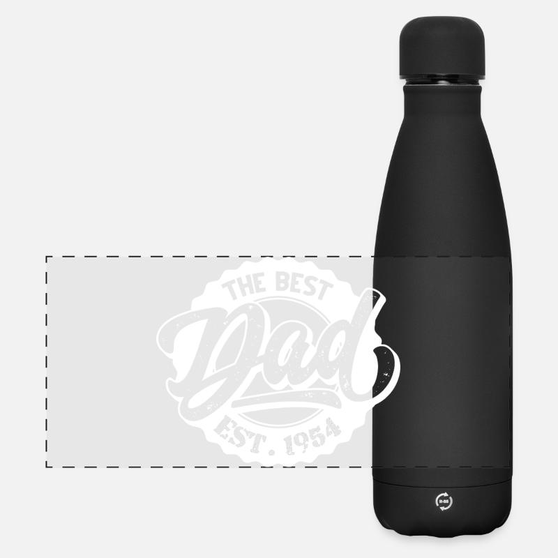 The Best Dad EST 1954 - Matte Panoramic Thermal Bottle 500 ml - black