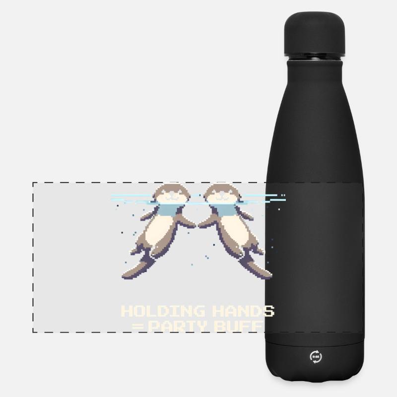 Holding hands = group strengthening | Otter RPG - Matte Panoramic Thermal Bottle 500 ml - black