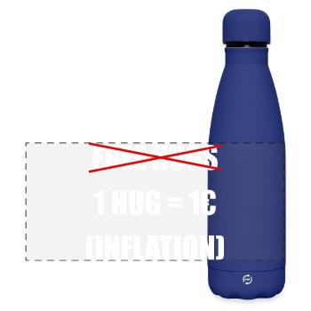 Free Hugs - Adjusted for Inflation - Matte Panoramic Thermal Bottle 500 ml - dark blue  - Front