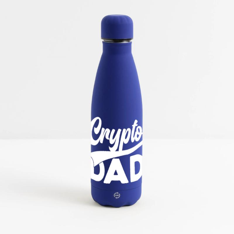 Crypto Dad Script Logo Gourde isotherme panoramique mate 500 ml