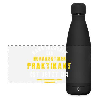 Hearing Aid Acoustician Intern Hearing Acoustics Internship - Matte Panoramic Thermal Bottle 500 ml - black - Front