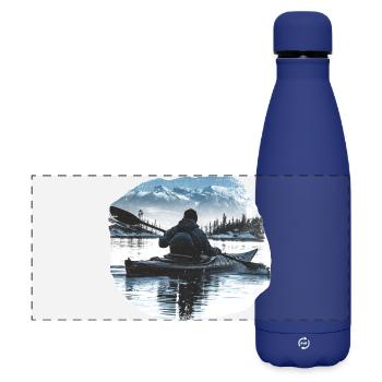 Kayak - Gourde isotherme panoramique mate 500 ml - bleu foncé  - Devant