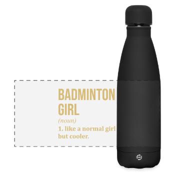 badminton - Gourde isotherme panoramique mate 500 ml - noir - Devant