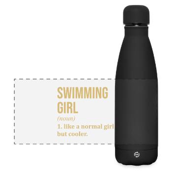 natation - Gourde isotherme panoramique mate 500 ml - noir - Devant