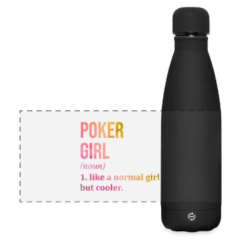 poker - Gourde isotherme panoramique mate 500 ml - noir - Devant