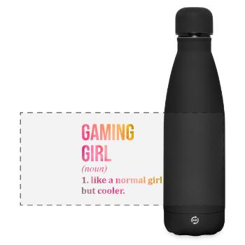 Spiel - Matte Panorama Isolierflasche 500 ml - Schwarz - Vorne